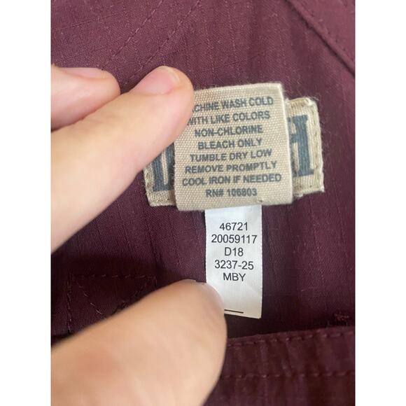 Duluth Trading Company Heirloom Overall Shorts 3X Purple-Red - Picture 4 of 6